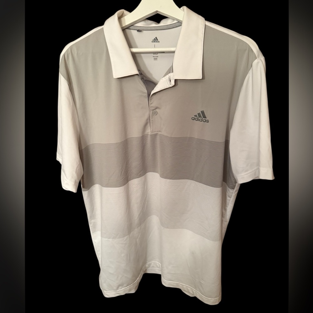 White Adidas Golf Short sleeve collared top Size Large